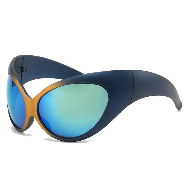 Wholesale Cat-eye Large Frame Fashion Sports Future Technology Sunglasses